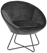 Center szürke bársony fotel - Actona