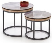 Itaka dohányzóasztal szett szürke márvány