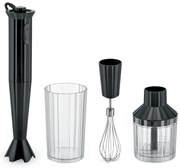 Design botmixer mérőpohárral és kézi habverővel, fekete, átm. 7 cm - Alessi