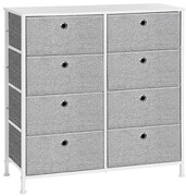 Fiókos szekrény 80x30x82cm, Fém Vázzal, Szürke Színben AUK-E1024 Grey