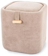 Nap bársony puff - sötétbézs