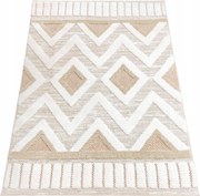 Szőnyeg 120x180 Boho Berber Hálószoba Nappali Bézs Krém Barna