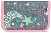 Tolltartó, klapnis, cipzáras, BELMIL Shine Bright, szürke-rózsaszín, csillagok (BL33572148L)
