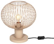 Modern dróthálós asztali lámpa bézs 33 cm - Gila