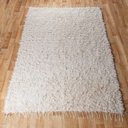 Beige pamut rongyszőnyeg 150x200 cm
