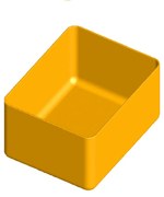 ARTPLAST Doboz fiókokhoz és szervezőkhöz, 117x90x64mm, sárga színű