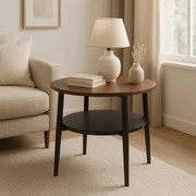 Dohányzóasztal, dió/fekete PAULO