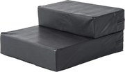 PawHut Háziállat Lépcső Állatpárna 2 Lépés Összecsukható Kutya Lépcső Macskák és Kutyák Számára Fekete L45 x W39 x H20 cm | Aosom