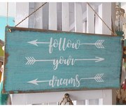 MIMPI türkiz fa tábla 40x20 cm