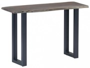 szürke tömör akácfa és fém tálalóasztal 115 x 35 x 76 cm