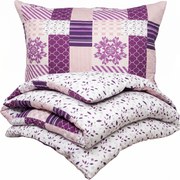 4Home Patchwork violet krepp ágyneműhuzat, 140 x 200 cm, 70 x 90 cm