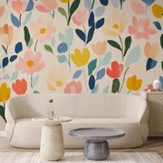 Fotótapéta - Vidám virágminta (147x102 cm)