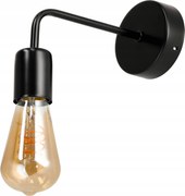 Fali lámpa Led fali lámpa Loft Retro E27 Fekete Fali Led izzó