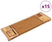 15 db bézs öntapadó lépcsőszőnyeg 65x21x4 cm