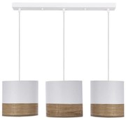 Csillár zsinóron BIANCO 3xE27/40W/230V fehér/barna