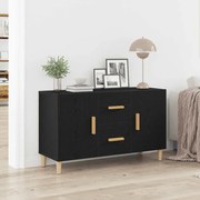 fekete tölgy szerelt fa tálalószekrény 100 x 36 x 60 cm