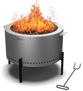 Ignite Pure tűzhely, alacsony füstölés, grillrács, rozsdamentes acél, hordozható, esővédő fedél, fogantyúk