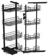 Konyhai fémrács, kamravasalat, 450mm, antracit, csillapított záródás, 8 kosár SIGE, Green Line 230B