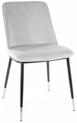 Jill bársony étkezőszék világos szürke
