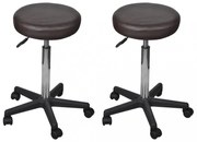 2 db barna műbőr irodaszék 35,5 x 84 cm