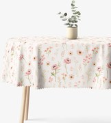 Goldea ovális teflonos terítő - rózsaszín virágok 120 x 160 cm