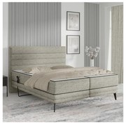 Elektromos, állítható kárpitozott ágy matracokkal MILA 160x200 cm szürke