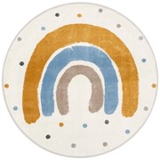 Okkersárga-elefántcsont színű gyerek szőnyeg ø120 cm Joyful Gold – FD