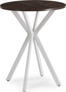 Étkezőasztal 60 cm méretben, dió/fehér színben LAUREN