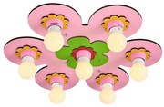 Gyermek mennyezeti lámpa LUCCA 7xE27/24W/230V rózsaszín