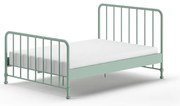 Zöld fém egyszemélyes ágy ágyráccsal 140x200 cm BRONXX – Vipack