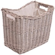 Fonott kosár fogantyúval tűzifához 40x45 cm