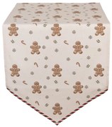 Karácsonyi pamut asztali futó 50x160 cm Classic Gingerbread Magic