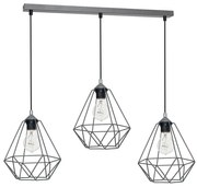 Függeszték BASKET 3xE27/60W/230V szürke