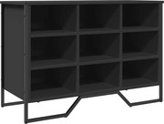 vidaXL fekete szerelt fa cipőszekrény 90 x 38 x 61,5 cm