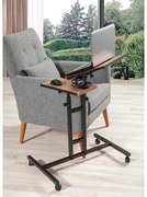 Állítható GLEN asztal 87x67 cm barna/fekete