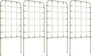 Outsunny 4 darabos Kerti Rács Szett Acél Vázszal Gyümölcsök, Zöldségek, Virágok Támogatására Kültéri Dekorációhoz Teraszon, 40x90 cm Zöld | Aosom