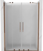 Mexen Velar Duo, tolózuhanyajtó nyitáshoz 160 cm, 8 mm-es matt üveg, rózsaszín arany, 871-160-000-32-60