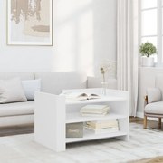 fehér szerelt fa dohányzóasztal 80 x 50 x 50 cm