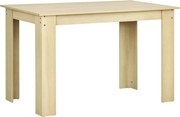 HOMCOM 4-6 Fős Étkezőasztal - Modern Stílusú, Téglalap Alakú Konyhai Asztal, 110 kg Teherbírás, 120 cm x 69 cm x 75 cm Tölgy | Aosom