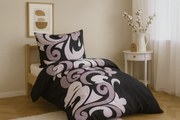 Pamut ágyneműhuzat 2 ágyhoz TATTOO, fekete Ágyneműhuzat mérete: 2 db 70 x 90 cm | 2 db 140 x 200 cm