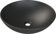 CeraStyle ZERO - PULTRA ültethető - Top Counter - porcelán mosdó - O - MATT FEKETE - Ø 46 cm