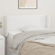 fehér műbőr szárnyas fejtámla 83x16x78/88 cm