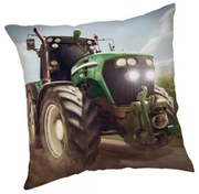 Traktor Green párnahuzat 45x45 cm