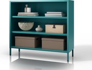 Alacsony polcos szekrény LUCA , 1000 x 900 x 350 mm, Modern: tengerszínű