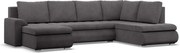 Tokio U sarokkanapé, 3 ágyneműtartóval, kordbársony, jobboldali, szürke