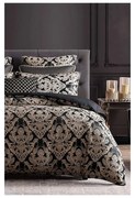 Barna kétszemélyes hosszabbított négyrészes renforcé pamut ágyneműhuzat lepedővel 200x220 cm Damask – Mila Home