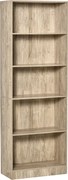 HOMCOM 5-Szintes Könyvespolc 3 Állítható Polccal, Antitipikus Tárolás Nappaliba, Irodába, Tanuláshoz, 63x29.5x176 cm Természetes Fa | Aosom