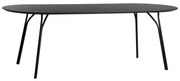 Étkezőasztal "Tree", 220 cm, 3 változat - Woud Variáns: fekete, fekete lábak