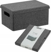 Tároló Doboz Összecsukható Tároló Fedéllel Szürke 18x27x13cm