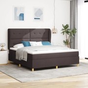 Boxspring Ágy Matrac Kávébarna 180x200 cm Szövet